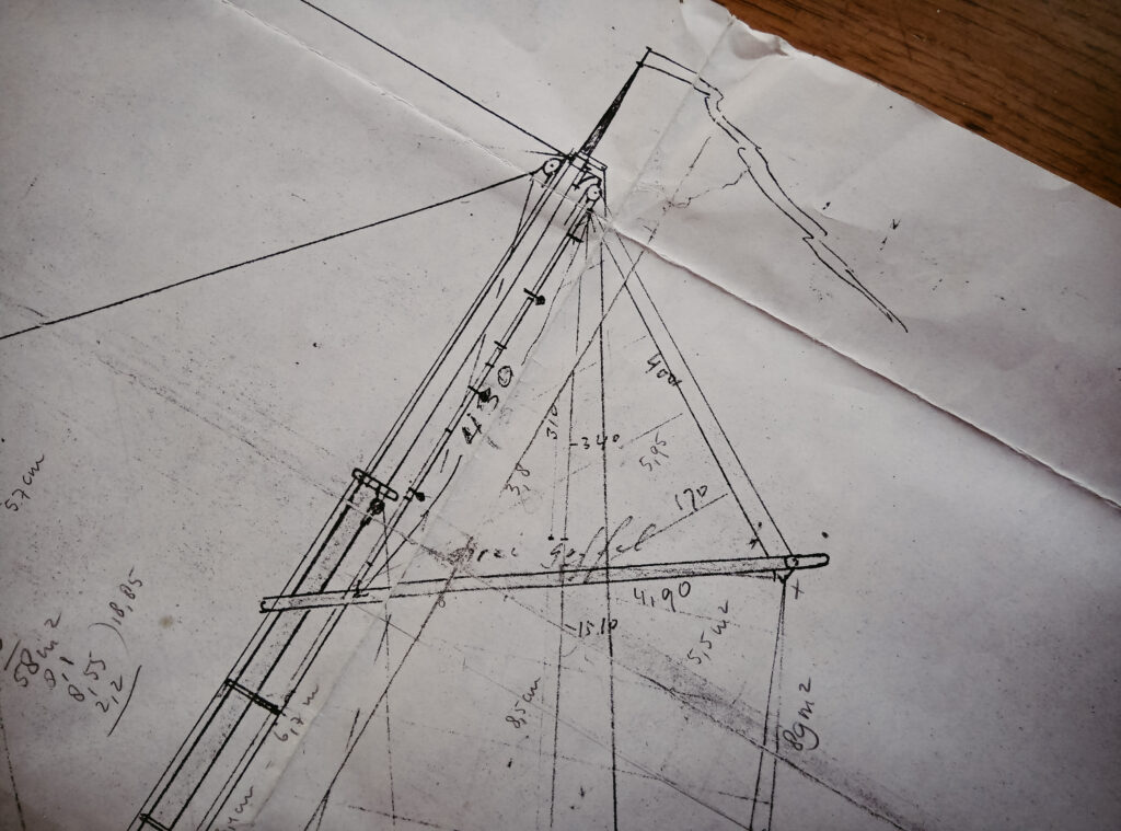 Tuigplan opmaken, tekening en berekening mast en rondhout